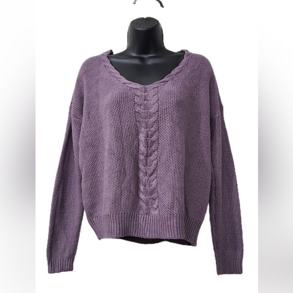 Haute Monde Lavender V-Neck Sweater